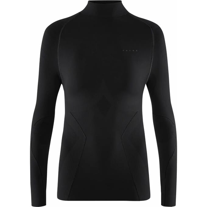 FALKE Maximum Warm High Neck sneldrogend functioneel functioneel shirt met lange mouwen dames zwart - maat L