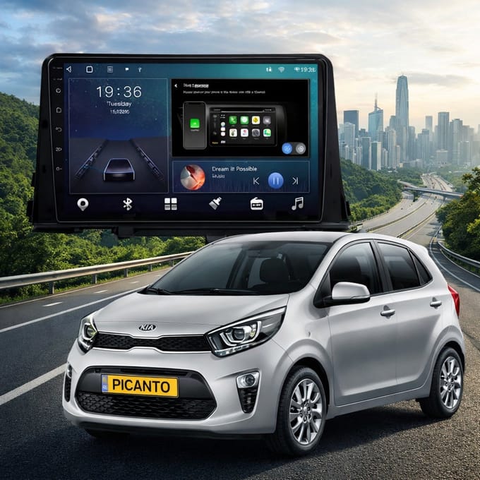 ADIVOX 9 inch T1 geschikt voor Kia Picanto 2017-2022 Android 15 CarPlay/Android Auto/Wifi/DSP/NAV/DAB+