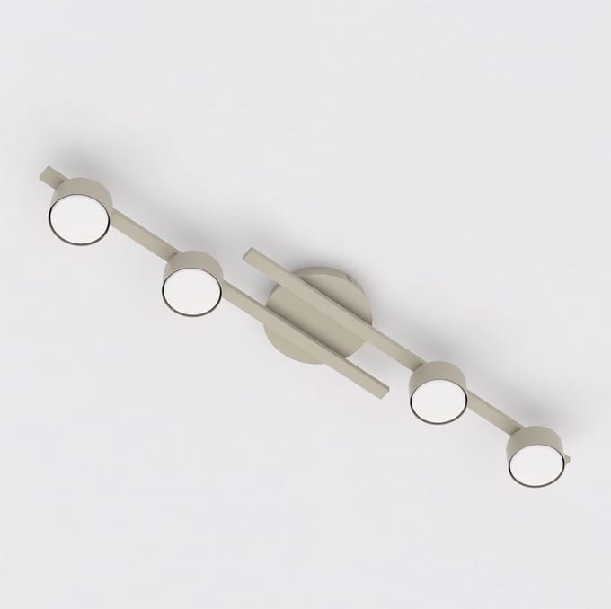 EMIBIG LIGHTING Plafondlamp FRAGMENT, beige, lengte 87 cm, 4-lamps, metaal