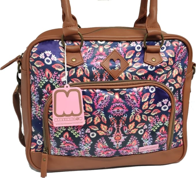 Marsh Mallow BLOEMEN Omhang Hand & Schoudertas Flowers Ibiza