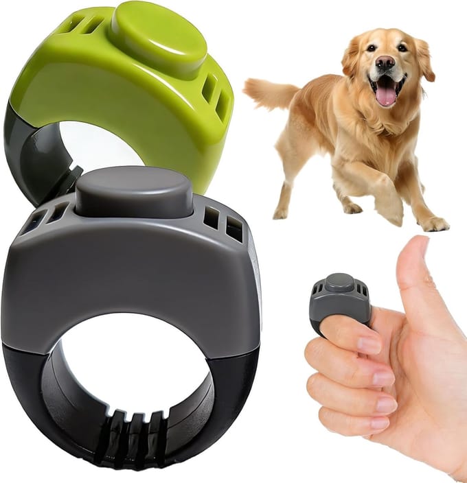 Honden Clicker - Trainingstool Huisdier - Gedrag Trainen - Compact Duurzaam Ontwerp - 19mm 21mm - Groen Grijs