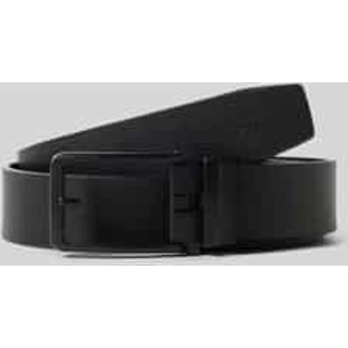 Tom Tailor - TTDAVID leren riem met automatische gesp - Maat 85 - black uni