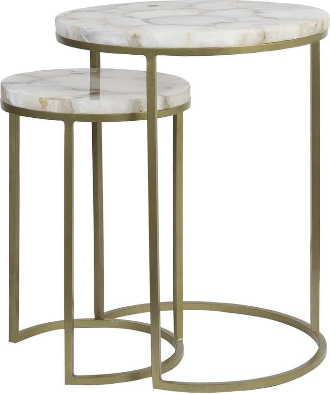 Light & Living Bijzettafel Axat - Antiek Brons - Ø41+Ø28cm - Modern