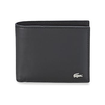 LACOSTE Leren Portemonnee FG Billfold & Coin Nero Zwart