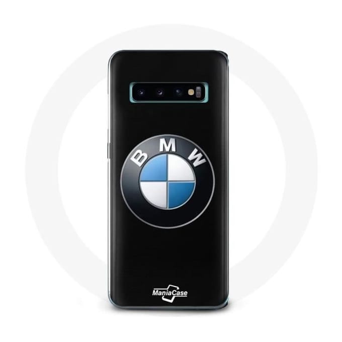 Coque pour Samsung Galaxy s10 edge BMW Logo fond noir