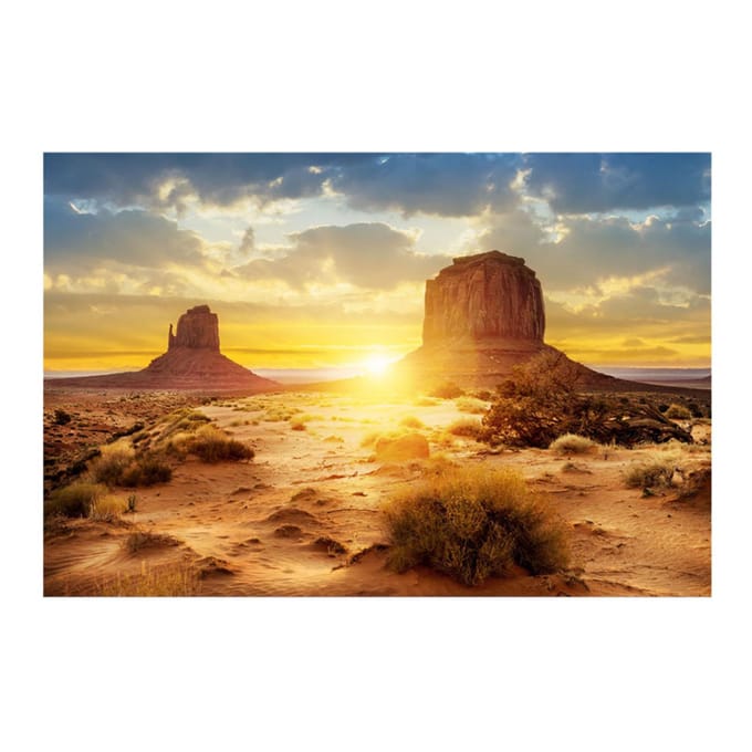 Zon en Woestijn Stijl Aquarium Achtergrond Poster PVC Zelfklevend Decor Papier (122*50 cm) beige
