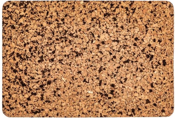 ZICZAC - Placemat - QUERCO - 100% kurk - Vlek- en waterafstotend - Rechthoekig - 45,5x30,5 cm - Coal - SET/2