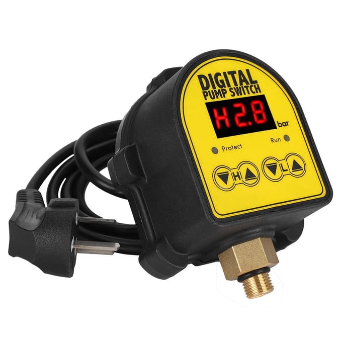 Digitale Automatische Elektronische Drukschakelaar voor Douche Boost Waterpomp yellow