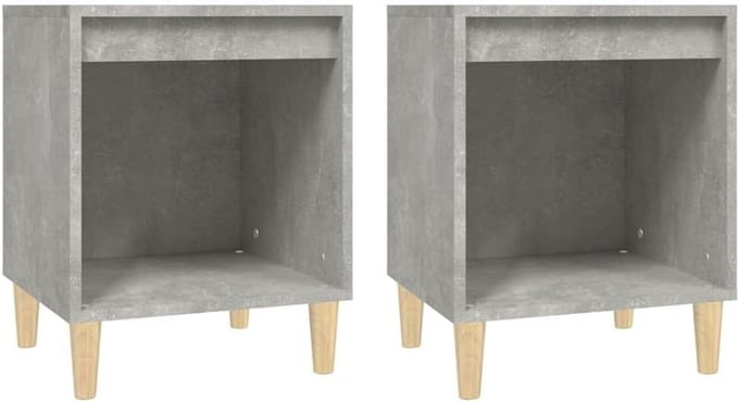 Nachtkastjes Set van 2 Beton Grijs