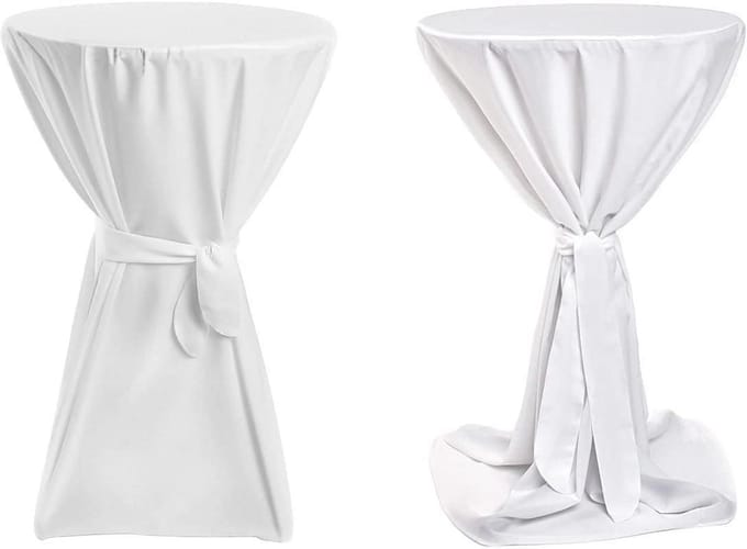 Set van 2 Elastische Statafelhoezen Premium - Keuze in Kleur en Diameter - Vloerlengte Decoratie