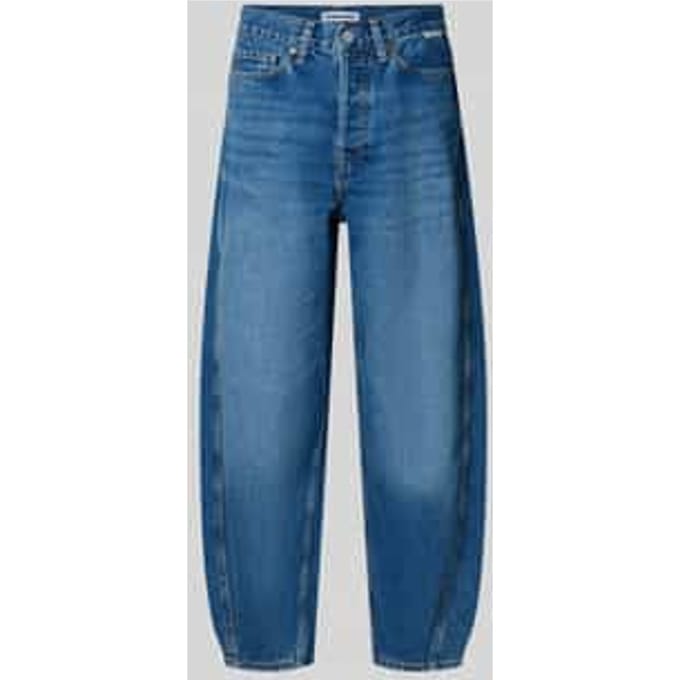 High waist barrel jeans van puur katoen Model 'BAARLY'