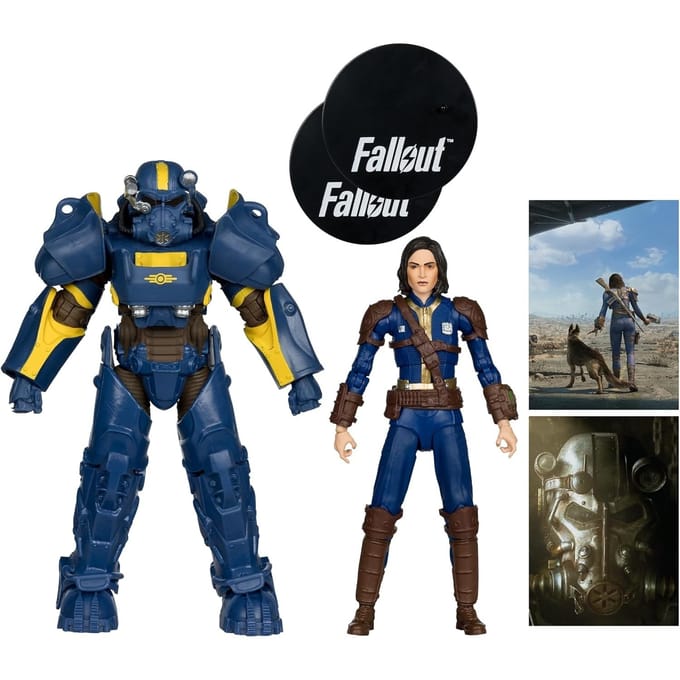 McFarlane Toys Fallout 76 T-60 Vault Tec And Sole Survivor 7  Action Figure 2-Pack