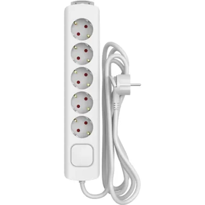 Sencys Stekkerdoos 5-voudig Wit 3 Meter