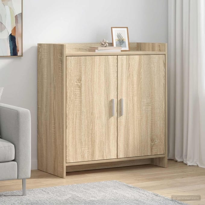 vidaXL - Dressoir - Sonoma - Eiken - 72 - x - 36 - x - 80 - cm - Bewerkt - hout