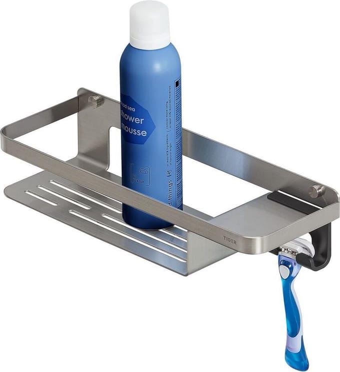 Tiger Caddy - Doucherek - Douchemand met haak 32 cm - RVS geborsteld