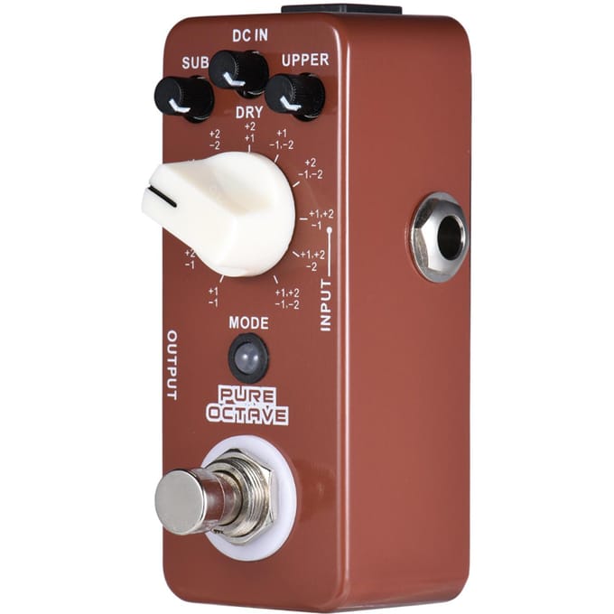 MOOER PURE OCTAVE Mini Octaaf Gitaareffectpedaal 11 Octaafmodi True Bypass Volledig metalen omhulsel brown