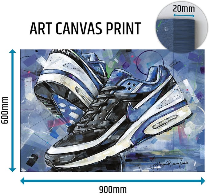 Sneaker canvas classic BW black persian violet 90x60 cm