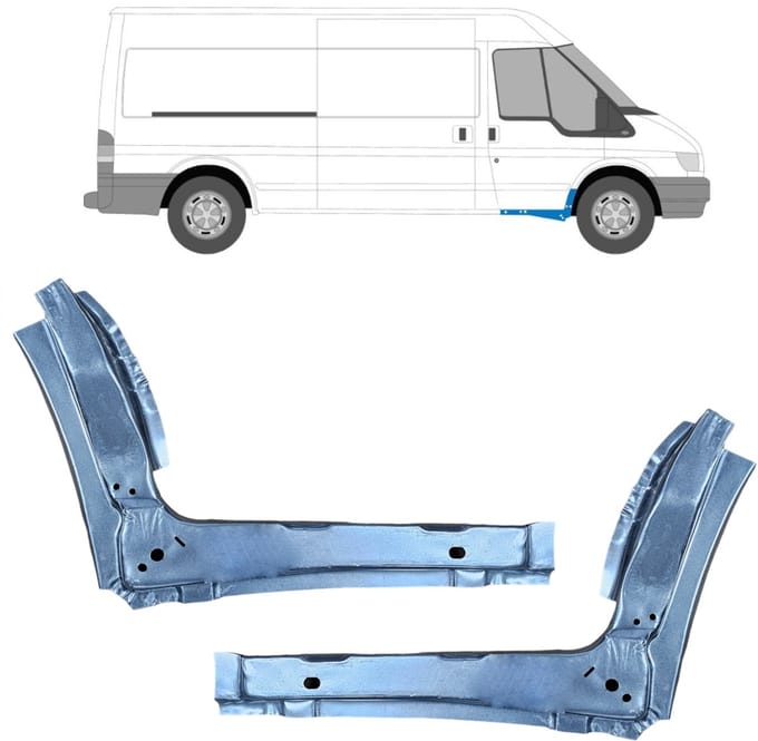 Binnenste reparatie dorpel voor Ford Transit 2000-2013 / Links + Rechts / Set
