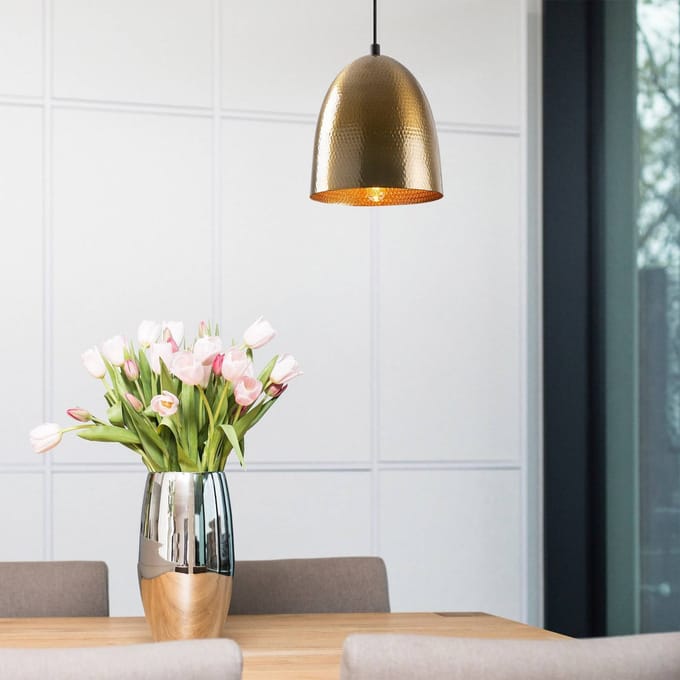Opviq Hanglamp Tattoo 2372, goud antiek, metaal, Ø 20 cm