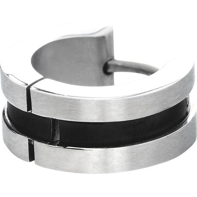 etNox Black Stripe Unisex Oorbel - Neutraal - Standard