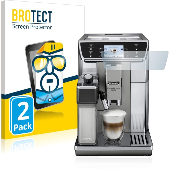 BROTECT - Screenprotector voor DeLonghi Primadonna Elite ECAM650.85.MS - Folie Beschermfolie transparant 2 Stuks