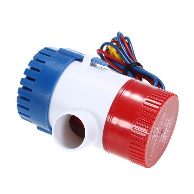 12V elektrische pomp 1100GPH Marine lenspomp dompelpomp waterpomp red