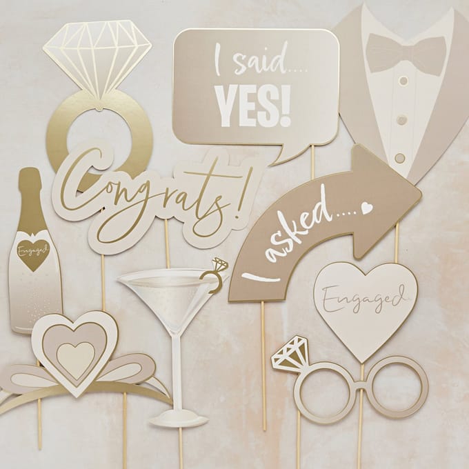 Verloving Creme & Goud - 10 stuks