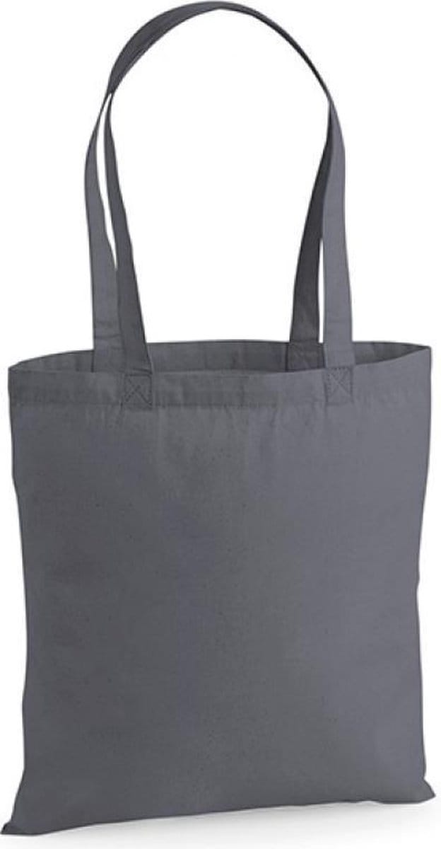 Westford Mill Premium Cotton Bag WM201 - Graphite Grey - 38 x 42 cm