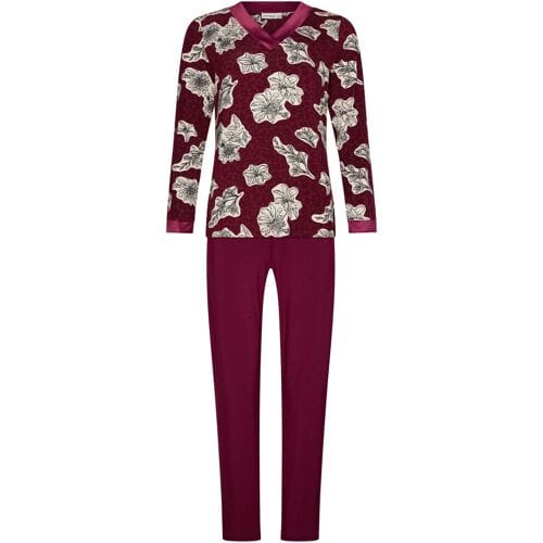 Pastunette Premium - Pyjama - Burgundy Dream - Ecovero Viscose - Bordeaux - Maat 48