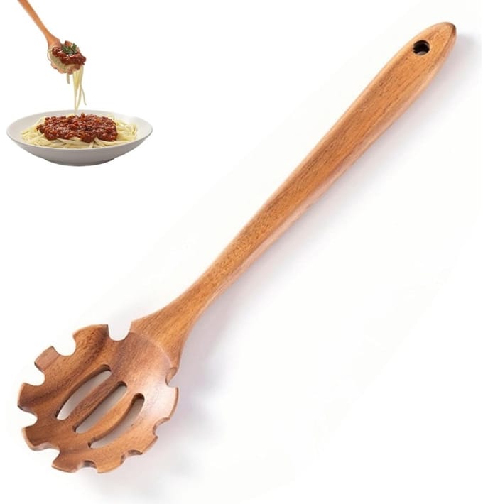 Daity 1 pack - Houten pastalepel - 13" lange pastavork - Acacia houten pastabestek - Pastalepel