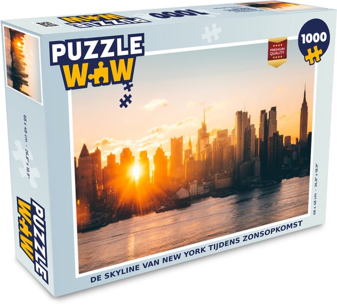 Puzzel New York - Skyline - Zon - Legpuzzel - Puzzel 1000 stukjes volwassenen