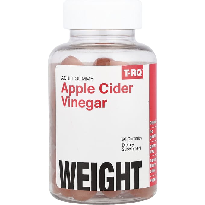T-RQ, gommes à mâcher pour adultes, vinaigre de cidre, 60 gommes