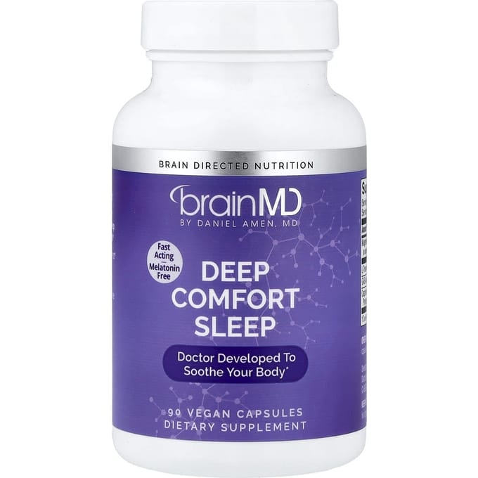 BrainMD, Sommeil Profond Confort, 90 Capsules Végétales