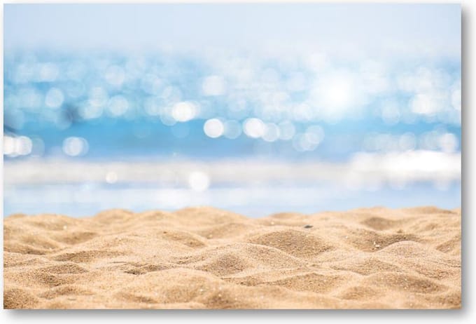 Zeegezicht - Abstract Beach / Strand - 90x60 Canvas Liggend - Landschap - Natuur