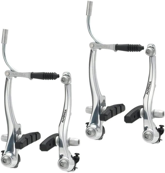 Remklauw V-rem - Fietsrem Onderdeel - Veilig Fietsen - Aluminium Constructie - 22-37mm - Zilver