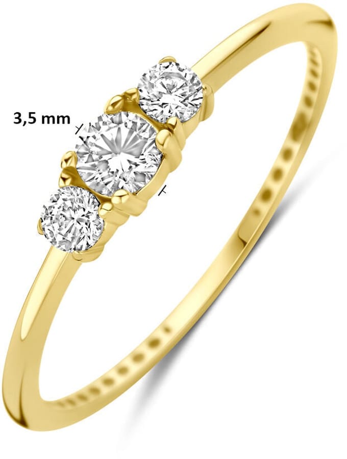 14K Geelgouden Ring met Zirkonia 4034990 – 3,5 mm