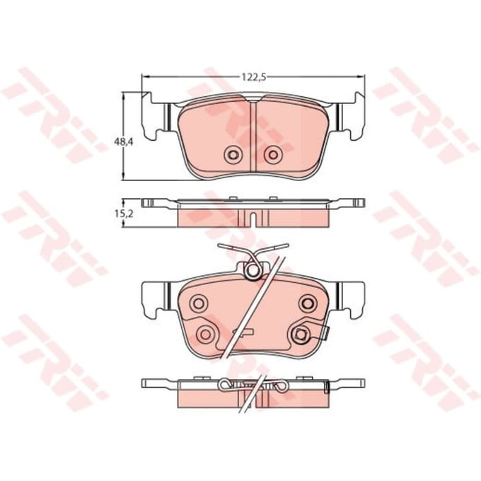Remblokset TRW GDB2256, achter