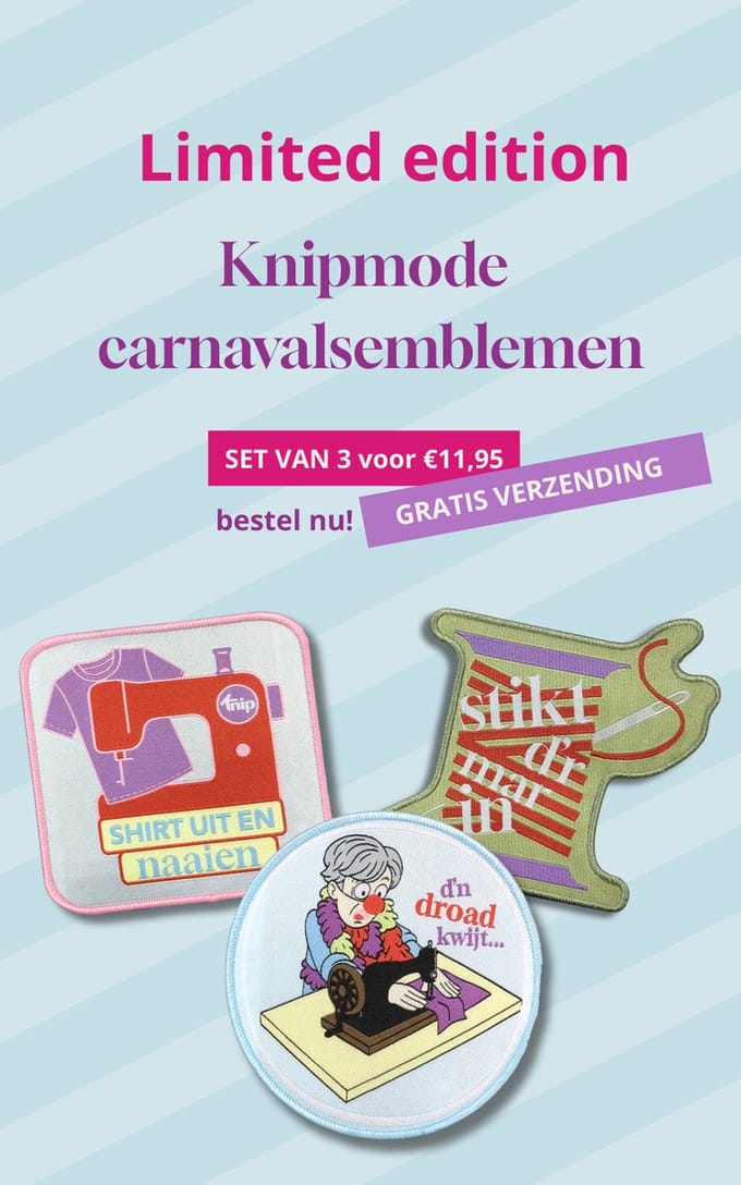 Knipmode Carnavalsembleem | set van 3 | Limited Edtion
