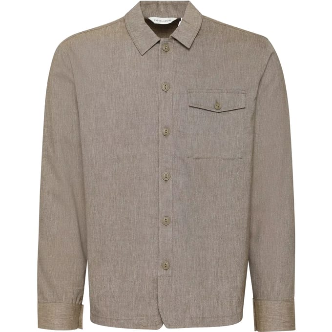 Lange mouw overshirt van gemengde linnen Casual Friday Augusto 0066