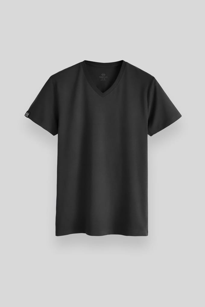 Heren V-hals Korte Mouwen T-shirt
