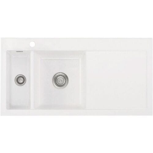 Systemceram Keradomo Mera 100 fitted sink left with excenter operation, incl. tap hole 507702-12
