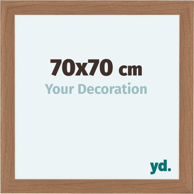Your Decoration - Fotolijst 70x70 cm - MDF - Notenhout Licht - Como