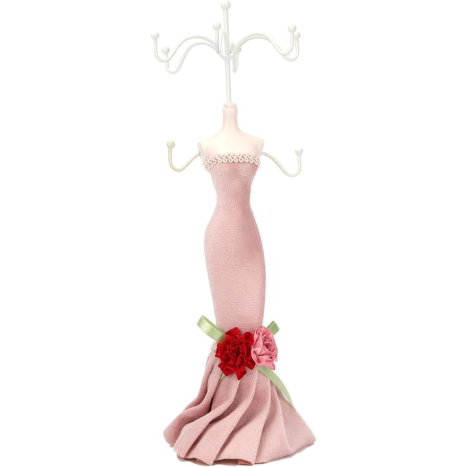 Halsketting Display Stand Model Vormig Sieraden Oorbellen Opbergstand Organizer Rek white