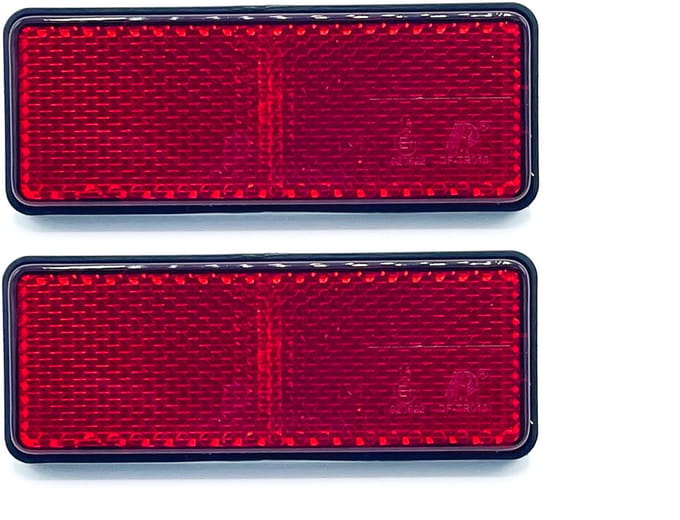 Reflector rood plakstrip 95x38 E-mark (2 stuks)