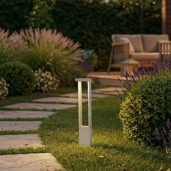 Lindby LED tuinpadverlichting Lonete, wit, hoogte 65 cm, IP65