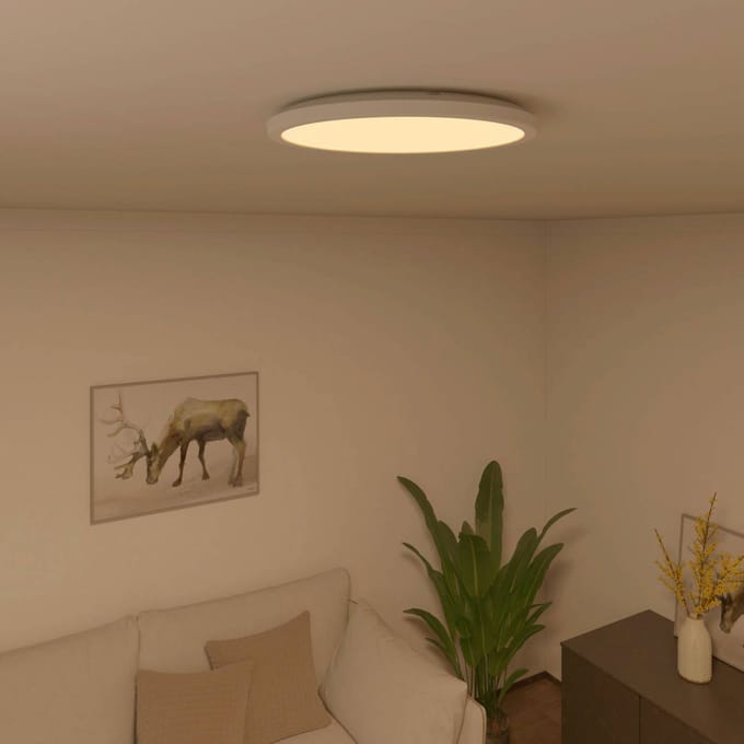 Calex Halo Slimme Plafonnière - Smart Plafondlamp 30cm - RGB en Warm Wit Licht - Wit