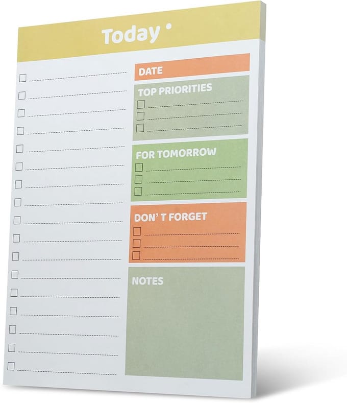 A4 Dagplanner met Checklist en Prioriteiten Ongedateerd To Do Lijst Pad voor Werk en Thuis