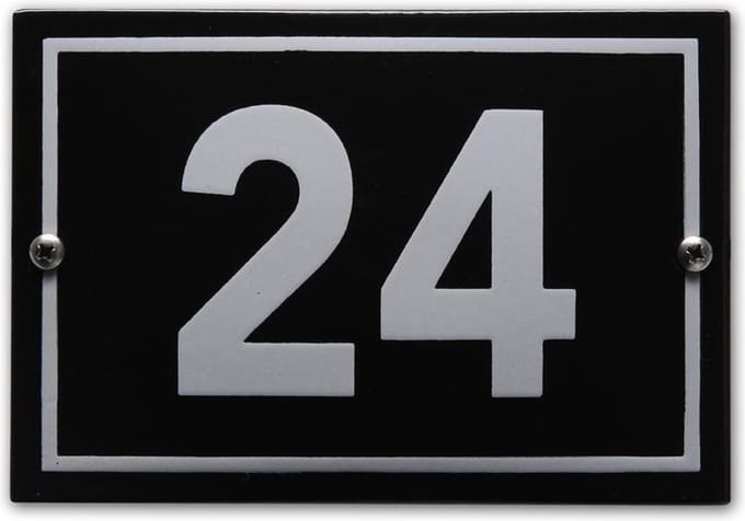 Huisnummer model Phil nr. 24