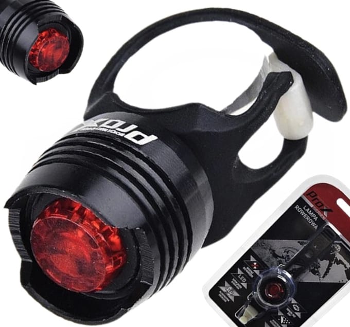 Prox NAOS Fietslamp Achter - Aluminium Barrel - 240° Zicht