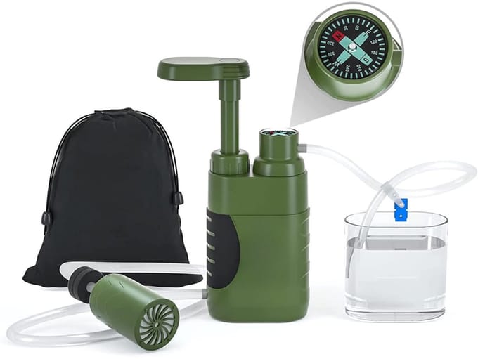 RUX® Waterfilter noodpakket - Waterfilter - Groen - ‎ 4cm x 13cm x 21cm